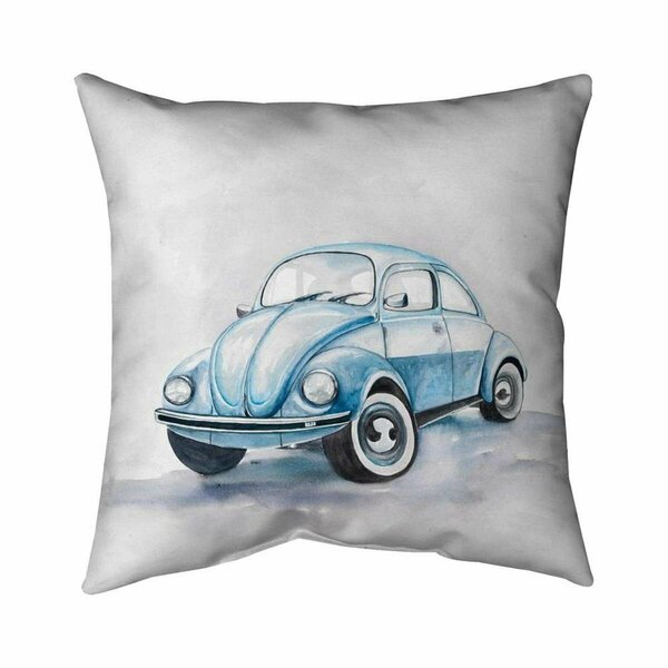 Begin Home Decor 26 x 26 in. Beetle Blue Car-Double Sided Print Indoor Pillow 5541-2626-TR52